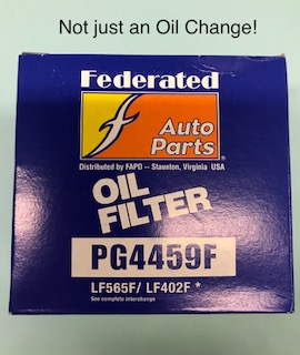 NOT JUST AN OIL CHANGE!!!