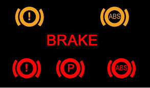 BRAKE SYSTEM WARNING LIGHT IS ON.