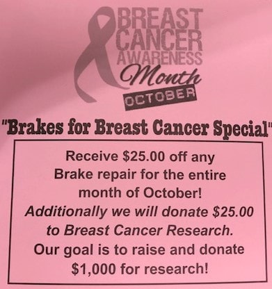 OCTOBER IS BREAST CANCER AWARENESS MONTH