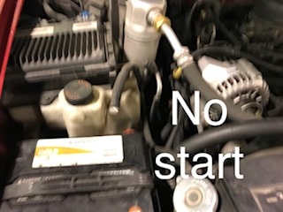 Engine cranks but will not start.